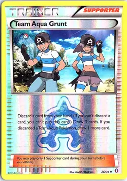 Team Aqua Grunt Double Crisis 26/34 LP Reverse Foil Pokemon - Image 1