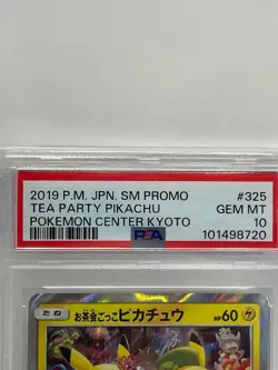 2019 Pokemon Tea Party Pikachu #325 PSA GEM MT 10 - Image 3
