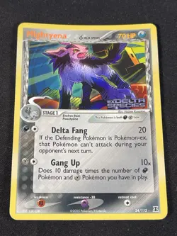 Pokemon EX Delta Species Mightyena Stamped 2005 Reverse Holo 24/113 - Image 1