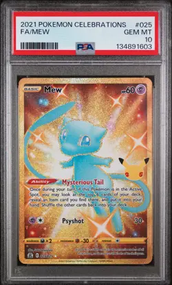 2021 POKEMON CELEBRATIONS #025 FULL ART/MEW PSA 10 - Image 1