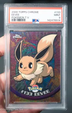 Pokemon Topps Chrome Eevee #133 PSA 9 - Image 1
