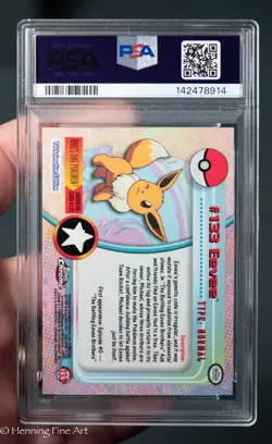 Pokemon Topps Chrome Eevee #133 PSA 9 - Image 2