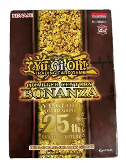 Yu-Gi-Oh Quarter Century Bonanza 5 Packs 1st Edition Sealed with Shelf Wear - Image 1