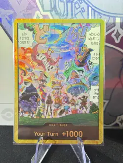 One Piece Card DON!! Card (Egghead) (Gold) The Azure Sea's Seven Foil English NM - Image 1