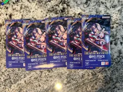 One Piece TCG: The Azure Sea's Seven Sleeved Booster OP-14 English - Lot of 5 - Image 1