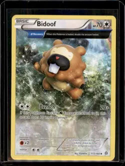 Bidoof Primal Clash Uncommon 117/160 - Heavy Played Pokemon Card - Image 1