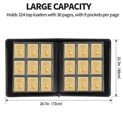 Toploader Binder Top Loader Binder for Cards Holds 324 Toploaders 9-Pocket C - Image 3