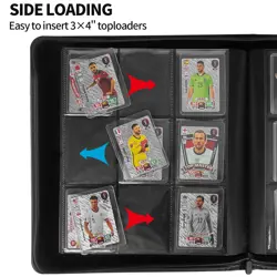 Toploader Binder Top Loader Binder for Cards Holds 324 Toploaders 9-Pocket C - Image 4