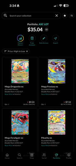 Pokemon Ascended Heroes Double Rare EX Card Lot (17) Dragonite Feraligatr frosla - Image 2