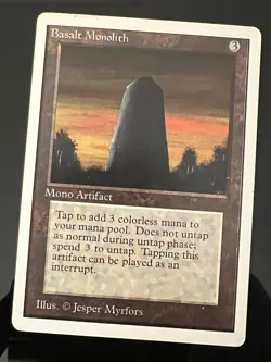 Magic the Gathering MTG Unlimited Basalt Monolith LP (Beta Bob) - Image 1
