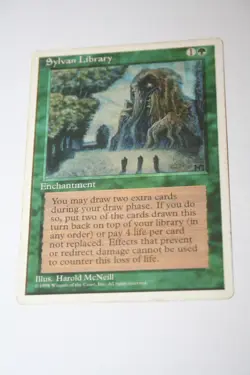 MTG Magic The Gathering 1995 4th Fourth Sylvan Library English! 1 of 3! - Image 1
