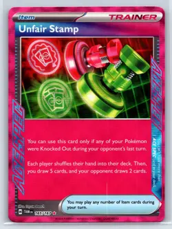Unfair Stamp # 165/167 SV06: Twilight Masquerade - M/NM Pokemon - Image 1