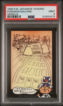 1998 Pokemon Vending Series III Pokemon Machine PSA 9 - Image 1