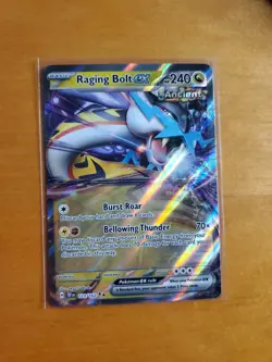 Pokemon Raging Bolt ex 123/162 SV05: Temporal Forces Ancient Holo - Image 1