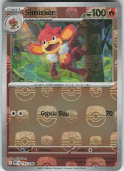 Pokemon Simisear (Poke Ball Pattern) 015/086 SV: White Flare Uncommon NM - Image 1