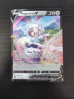 2022 Pokemon Magearna V 128/195 Sword & Shield - Silver Tempest Holo - Image 1