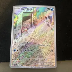 Pokemon TCG Slowpoke 204/198 Scarlet & Violet Full Art Illustration Rare- MINT - Image 1