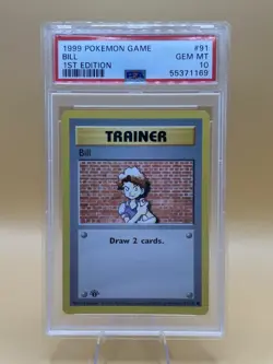 1999 Pokemon Shadowless 1st Edition Base Set Bill #91 PSA Gem Mint 10 - Image 1