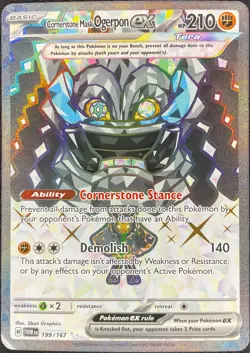 Pokemon Cornertstone Maskk Ogerpon ex Twilight Masquerade 199/167 IR NM - Image 1
