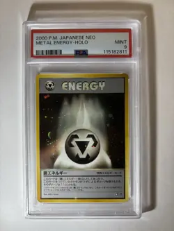 Metal Energy Holo 2000 Pokemon Neo PSA 9 Mint Japanese VINTAGE💥 - Image 1