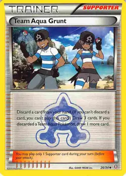 Team Aqua Grunt 26/34 Uncommon Double Crisis Pokemon LP - Image 1