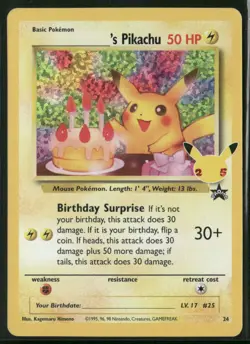 ______'s Pikachu #24/53 Celebrations: Classic Collection Pokemon (1B) - Image 1