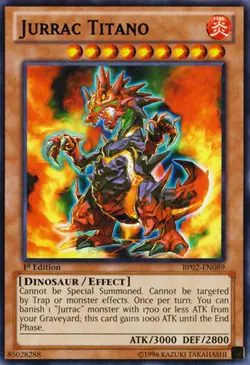 1x (LP) Jurrac Titano - BP02-EN089 - Rare - 1st Edition YuGiOh - Image 1