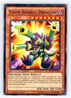 Yugioh Toon Barrel Dragon MP16-EN132 1st Rare - NM 💎 - Image 1