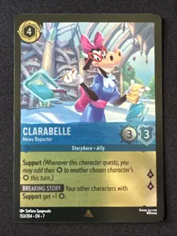 Clarabelle 153/204 COLD FOIL Archazia's Island -Near Mint- Lorcana TCG - Image 1