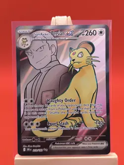 Team Rocket's Persian ex 187/165 Destined Rivals Full Art Rare Pokemon Card - Image 2
