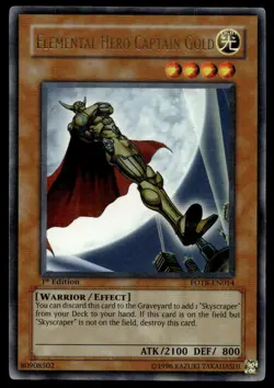 Yu-Gi-Oh TCG Force of Breaker #FOTB-EN014 Elemental Hero Captain Gold UR,1st Ed - Image 1
