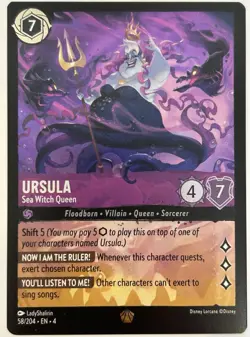 Disney Lorcana Ursula Sea Witch Queen Legendary FOIL Ursula's Return - Image 1