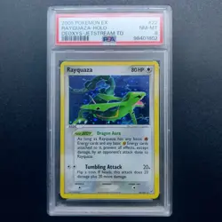 Pokemon TCG Karte 2005 EX Deoxys Jetstream Theme Deck RAYQUAZA Holo 22/107 PSA 8 - Image 1