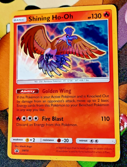 Pokemon Card - Shining Ho-Oh Sun & Moon Promo SM70 Holo HP - Image 1