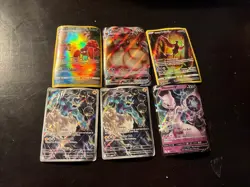 Pokemon TCG Mixed Card Lot 6 Cards Black Bolt Promos. Eevee V Max All Damaged. - Image 1