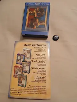 MTG Player B Starter Deck Box 1999 BLUE Scorekeeping Bead Playmat Magic Set Lot - Image 2