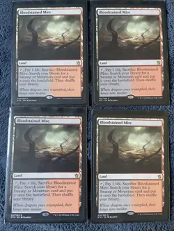 Magic The Gathering MTG BLOODSTAINED MIRE Khans of Tarkir Playset - Image 1