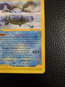 Blastoise 37/165 Reg. Non-Holo Expedition Set Pokemon Card - Image 3