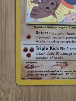 Pokemon Card Hitmontop 3/75 Neo Discovery HOLO RARE - LP - Image 4