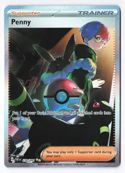 Penny 239/091 - Pokemon Paldean Fates Special Illustration Rare SIR Full Holo NM - Image 1