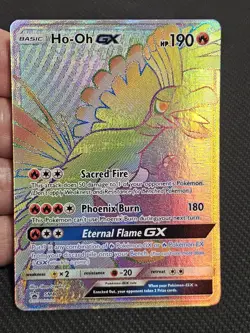 HO-OH GX Sun & Moon Sm80 Rainbow LP Promo Pokemon TCG - Image 2