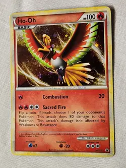 Played Ho-Oh - Holo #HGSS01 Heartgold & Soulsilver Promo Pokemon TCG - Image 3
