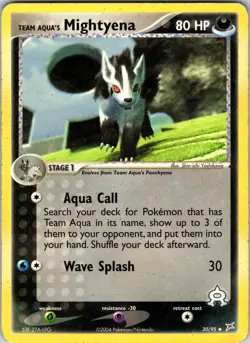 Team Aqua's Mightyena - 30/95 Team Magma vs Team Aqua Pokemon TCG LP Normal - Image 1
