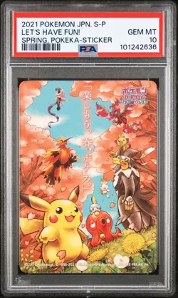 POKEMON LET'S HAVE FUN! SPRING POKEKA-STICKER '20-'21-'22 JAPANESE PSA 10 SET - Image 5