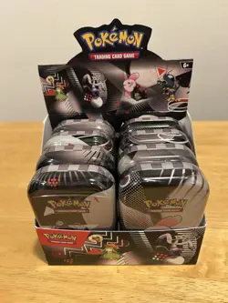 Pokemon TCG Unova Mini Tin Display Box (8 Tins) Sealed Black Bolt & White Flare - Image 2