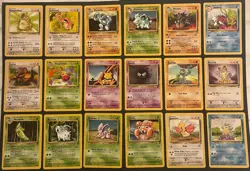 Vintage Pokemon Base Set 2 Lot - WOTC 2000 - 20 non holo + 4 holo - Image 1
