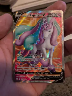 Pokemon TCG Galarian Rapidash V Sword & Shield - Chilling Reign 167/198 NM 1388 - Image 1