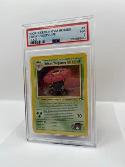 2000 Pokemon Gym Heroes Holo #5 Erika’s Vileplume PSA 7 - Image 3