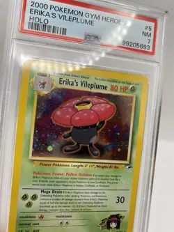 2000 Pokemon Gym Heroes Holo #5 Erika’s Vileplume PSA 7 - Image 4