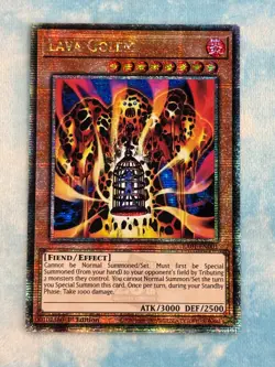 YUGIOH LAVA GOLEM QUARTER CENTURY SECRET RARE NM RA01-EN001 - Image 1